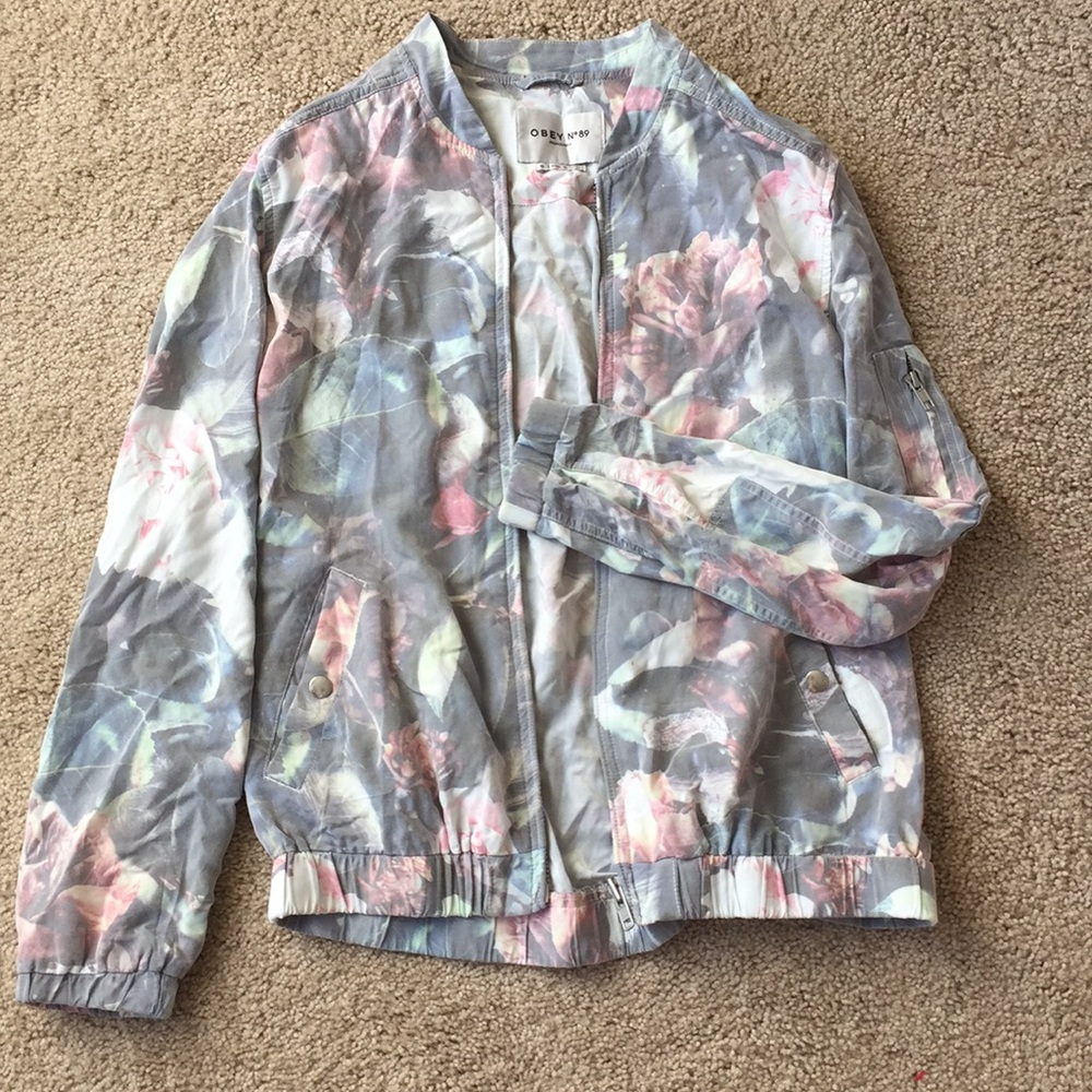 Obey floral pastel jacket
